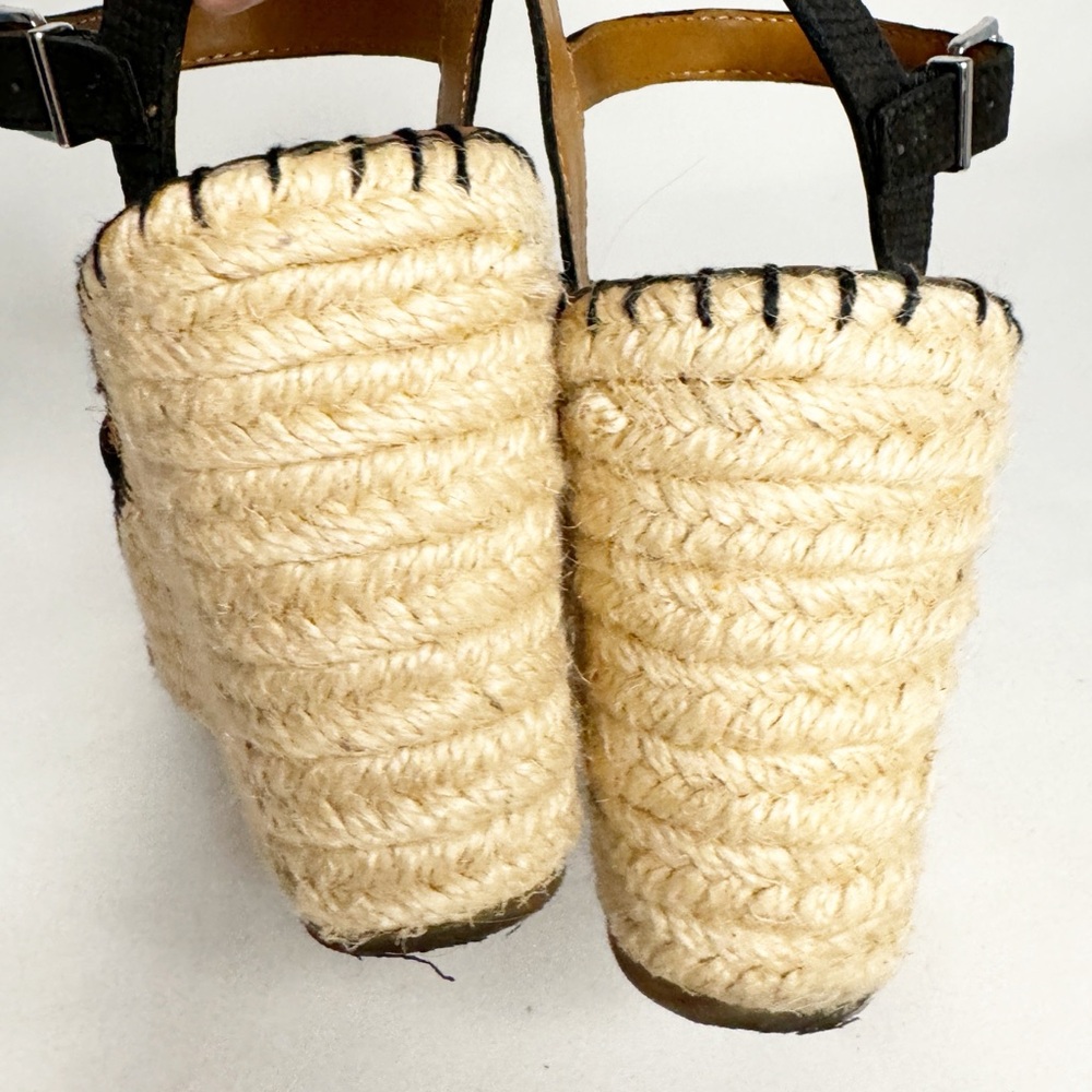 FRANCO SARTO PLATFORM LEATHER TEXTURED ESPADRILLES SZ 9.5. - Picture 4 of 12